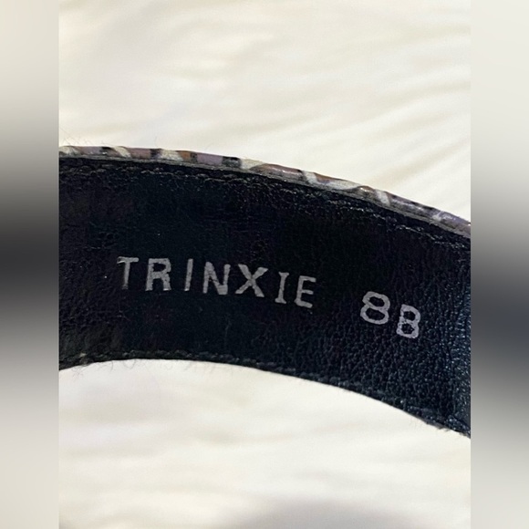 Steve Madden Vintage 90s‎ Y2K Trinxie Wood Platform Strappy Heels Blue 8 - Picture 11 of 11